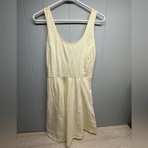 Forever 21 Pale Yellow Size L Tank Dress Lace Back NWT